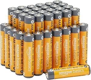 Amazon Basics 36 stuks hoogwaardige AAA-alkalinebatterijen, 1,5 volt, 10 jaar houdbaar