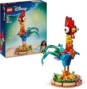LEGO Disney Heihei – Vaiana 2 Heihei Bouwbaar Speelgoed – Bouwpakket met Dieren Figuur Met Draaibaar Hoofd, Beweegbare Vleugels en Staartveren Plus Standaard – Cadeau voor Meisjes Vanaf 9 Jaar – 43272